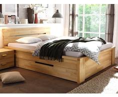 expendio Massivholzbett Caspar 200x200 Kernbuche geölt Stauraumbett Doppelbett Ehebett Holzbett Bett Schlafzimmer