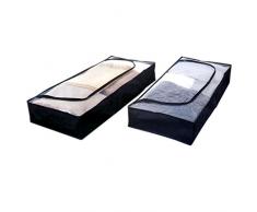 HAC24 2er Pack Unterbettkommode 103x45x16cm Unterbettbox Unterbett Aufbewahrung