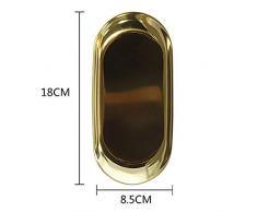 LA BELLEFÉE Metall Edelstahl SchmuckaufbewahrungTablett Jewelry Schale für Dekoration Gerüste Bilder Edelstahl Galvanotechnik Metall Tray 2 Stück