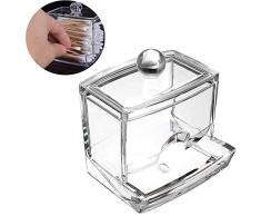minminwu Wattestäbchen Spender Frisierkommode Zubehör Makeup Organizer Make-up-Halter Cosmetic Organizer Make-up-Speicher Acrylspeicher Make Up Organizer