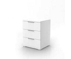 Vicco Nachtschrank Kommode Nachttisch Schrank Schublade Ablage Schlafzimmer (Weiß)