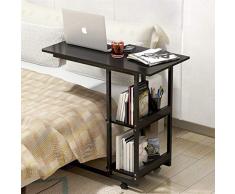 FakeFace Computertisch mit Rollen Betttisch Laptop Tisch Schreibtisch Bett Sofa Beistelltisch Krankenhaus Betttisch Nachttisch Home Reading Desk Frühstückstisch
