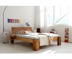 TIGON Bambusbett mit Rückenlehne Hainan 160x200cm, Höhe 40cm