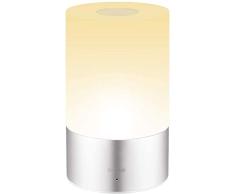 SKYROPNG LED Touch Nachtlicht Nachttischlampe Tischleuchte,Dimmbar Nachttischlampe Tischlampe mit Touchfunktion Mehrfarbig Nachttisch-Leuchte für Schlafzimmer