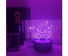 Avengers Naruto nachtlicht 7 LED farbwechsel nachttischleuchten 3D lampe LED usb romantisches dekoratives geschenk für kind 7 farben mit fernbedienung USB wiederaufladbare energiesparende jungen fülle