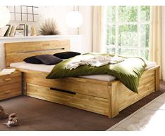 expendio Massivholzbett Caspar 180x200 Wildeiche geölt Stauraumbett Doppelbett Ehebett Holzbett Bett Schlafzimmer