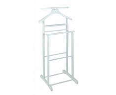 Haku Möbel Herrendiener - Massivholz weiß mit Hosenbügel Höhe 102 cm