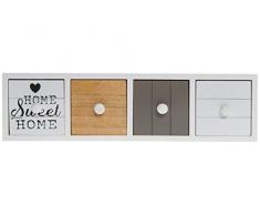 elbmöbel Schmuckkommode Shabby Home Sweet Home Schubladen Mini-Kommode (40x11x11)