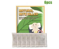 Wiivilik 6Pcs Hausstaubmilben Removal Packs Haushalt Anti Mite Tasche Natürliche Mite Entfernen Mite Exterminator für Schlafzimmer und Matratze