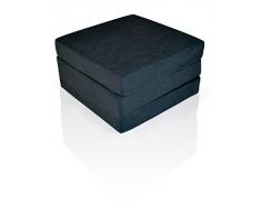 SWING Luxus Faltmatratze für Erwachsene in schwarz Komforthöhe 12 cm