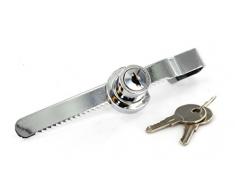 Chrom Glas-Schiebetür Tür Schrank Schloss mit 2 Schlüssel Schlüssel