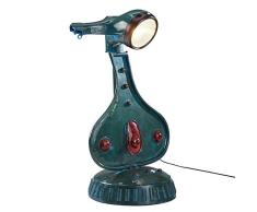 WOHNLING Tischlampe WL3.132 Bunt 72cm Metall Design Stehlampe Vintage Style | Roller-Retro Nachttischleuchte Modern | Industrial Lampe E27 Fassung | Tischleuchte Shabby Wohnzimmerlampe Rund