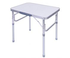 Ejoyous Aluminium Klapptisch Campingtisch, Alutisch faltbar und Höhenverstellbar 45x60cm Gartentisch Picknicktisch Beistelltisch Falttisch