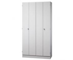 Falttürenschrank Solid Farbe: Grau, Grifftyp: Knauf