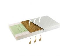 BestCare® - EU Produkt, die neuste Premium Naturmatratze Babymatratze aus Pflanzenfasern, kein chemischer Geruch, kein Latex, 2-seitig (Baby/Kleinkind), Aloe Vera, Gesamthöhe 12 cm, Größe:Premium 140x70cm