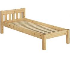 Erst-Holz 60.38-09 Einzelbett mit Rollrost - 90x200 - Massivholz Natur