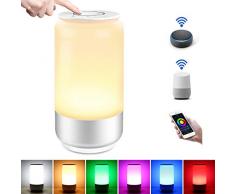 LE Alexa Nachttischlampe Touch Dimmbar, LED Smart WiFi Tischlampe mit Timing Funktion, Nachtlicht 2000K-6000K Warmweiß RGB, bis zu 16 Millionen Farben, Kompatibel mit Alexa Google Home