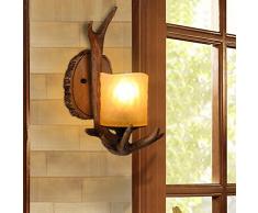 GGRXA Vintage Industrial Style Wandleuchte Wandleuchte Lampe Rustic Loft retro Wandleuchte Gang Treppe vor dem Schlafzimmerspiegel Schmiedeeisen Bett LED Wandleuchte