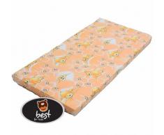 Best For Kids Kinderbettmatratze Reisebettmatratze Babymatratze Schaumstoff Matratze 60x120cm (Orange)