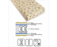 lifestyle4living Matratze für Kinder mit Bonell-Federkern, Kinderbettmatratze Liegefläche 70x140 cm, Babymatratze mit waschbarem Baumwollbezug