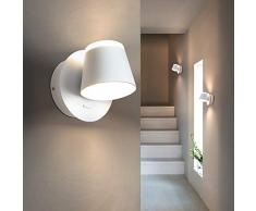 Leselampe Bettlampe ZMH 9W 360°Schwenkbar Wandlampe Innen 3000K Warmweiß Moderne Nachtlicht Bettlampe mit Druckknopfschalter für Wohnzimmer Schlafzimmer Büro