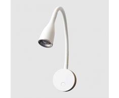 LED Bettleuchte Tulipano I 4.5W Leseleuchte Bettlampe schwarz weiss, Farbe:Weiß