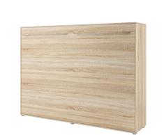 Schrankbett Concept PRO Horizontal, Wandklappbett, Bettschrank, Wandbett, Schrank mit integriertem Klappbett, Funktionsbett (140x200 cm, Sonoma Eiche)