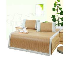 Sccarlettly Haipeng Bettmatte Zum Sommer (Mit Casual Chic 2 Kissenbezüge) 3 Stück Rattan Single Doppelbett Faltbar 80X195Cm (Größe 0.9M) (Color : Colour, Size : 1.2m)