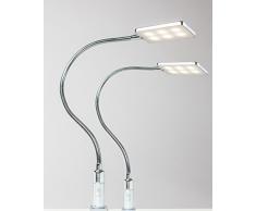 4W LED Bettleuchte Leseleuchte Flexleuchte Nachttischlampe Bettlampe Leselampe, Auswahl:2er Set chrom