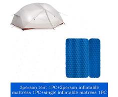 KGLOPYE Zelt 23 Leute wasserdichtes Nylon im Freien ultraleichtes Aluminiumpfostenzelt im Freien kampierendes Zelt Purpurrot, 210T 2P Matratzenset