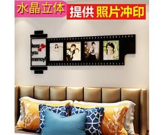 LiTie Acryl 3d Wall kunst film Frame modernes Wohnzimmer Schlafzimmer Fotos als Hintergrund Wandspiegel Dekorationen, Cross Edition Schwarz + Rot,