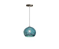 Hängelampe Bunte Kugel Metall Pendellampe - Kronleuchter Kupfer Moderne Luxus Pendelleuchte Schlafzimmer Kinderzimme Wohnzimmer Esszimmer Hängeleuchte (Blau)