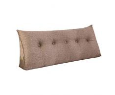 Unbekannt Dreieckauflage Rückenkissen Flachs Matratze Schlafsofa Rest Pad (Farbe : Braun, größe : 200 * 20 * 50cm)