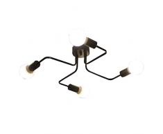 CUHAWUDBA Industrielle Vintage Eisen Kronleuchter Restaurant/Bar/Kaffee/Schlafzimmer Retro American Schmiede Eisen Kron Leuchter Decken Leuchte Industrielle Decken Leuchte