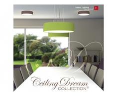 Ranex Ceiling Dream Collection Moderne Deckenleuchte, Durchmesser 30 cm, grau / satinierte Abdeckung 6000.539