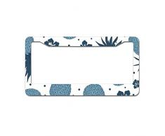 Mesllings Tellerrahmen mit niedlichem Ananas-Motiv, 30,5 x 15,2 cm, passend für jedes Auto, LKW, SUV, Wohnmobil oder Anhänger