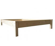 LIEGEWERK Futonbett Bett Holz Holzbett Massivholzbett 90 100 120 140 160 180 200 x 200cm, hergestellt in BRD (160 cm x 200 cm)