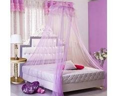 SYR Summer Hung Dome Moskitonetze für Schlafzimmer Polyester Mesh Stoff Bett Baldachin Rundbett Vorhänge, E.