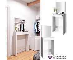 Vicco Schminkstehtisch Ida Frisiertisch Kommode Frisierkommode Spiegel Weiß