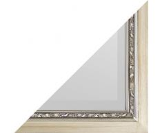Beauty.Scouts Wandspiegel Skive II, Spiegel, Holzrahmen, Facette, silber, Wohnzimmer, Schlafzimmer, Jugendzimmer, Flur, Diele, inkl. Aufhänger, 70x170cm