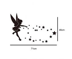 Xinqin Ding 26 teile Fairy Wandspiegel Spiegelacryl Dekorative DIY Wandaufkleber Dekoration Kunst Papier für Wohnzimmer, Schlafzimmer, Kinderzimmer, Eingang,Wohnheim, Kindergarten