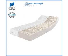 Ravensberger Matratzen Natur-Latex 7-Zonen-Premium-Latexmatratze | H2 RG 75 (45-80 kg) | Made IN Germany | LATEXCO®-Stiftlatex mit 85% Naturkautschuk | Baumwoll-Doppeltuch-Bezug | 90 x 200 cm
