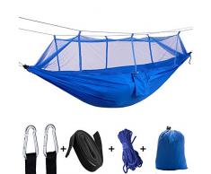 Leezo Ultraleichte Parachute Hängematte Mit Moskitonetz Jagd Schaukel Hängesessel Doppel Person Schlafsofa Outdoor Camping Tragbare Hängematte, Camping Hängematte Mesh Net