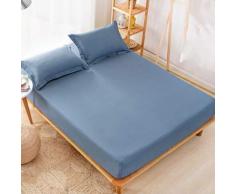 Bettlaken aus fester Baumwolle in Königsblau Bettlaken und Matratzensets Staubschutz Simmons Cover Bettüberzug 180 * 200Cm