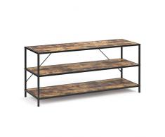 Vicco Loft Fernsehtisch Fyrk TV Lowboard Schrank Board Sideboard Holz Regal 120x53x40 cm (Antikholz)