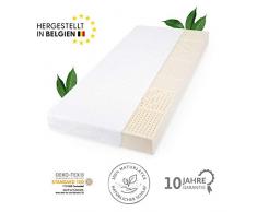 JONA SLEEP Natur-Latex Matratze 120 x 200 cm Base Öko-Tex Härtegrad H4 Fest 7 Zonen Mattress Allergiker-Geeignet Bio Anti-Milben (120 x 200 cm)