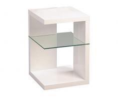 Nachttisch Ablagetisch Nachtkonsole Beistelltisch Dekotisch Tisch Weiß Chill III