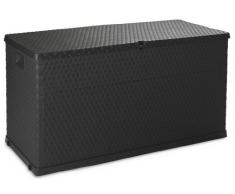 TOOMAX Auflagenbox Kissenbox 420 L Rattan, Anthrazit, 120 x 57 x 63 cm