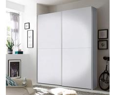 lifestyle4living Kleiderschrank in weiß, Schwebetüren-Schrank mit viel Stauraum im zeitlosen Look, 170 cm