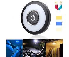 3 Farbe Auto Nachtlicht LED Nachtlicht Kofferraum Lichte CAR Deckenleuchte Leselampe | Magnetisch Dimmbar USB wiederaufladbar Led Licht für Car/PKW/LKW/Schrank/Wand/Camping/Lager/Wohnwagen/Zimmer